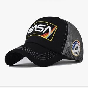 Official NASA Partchwork Trucker Hat Gray/Black